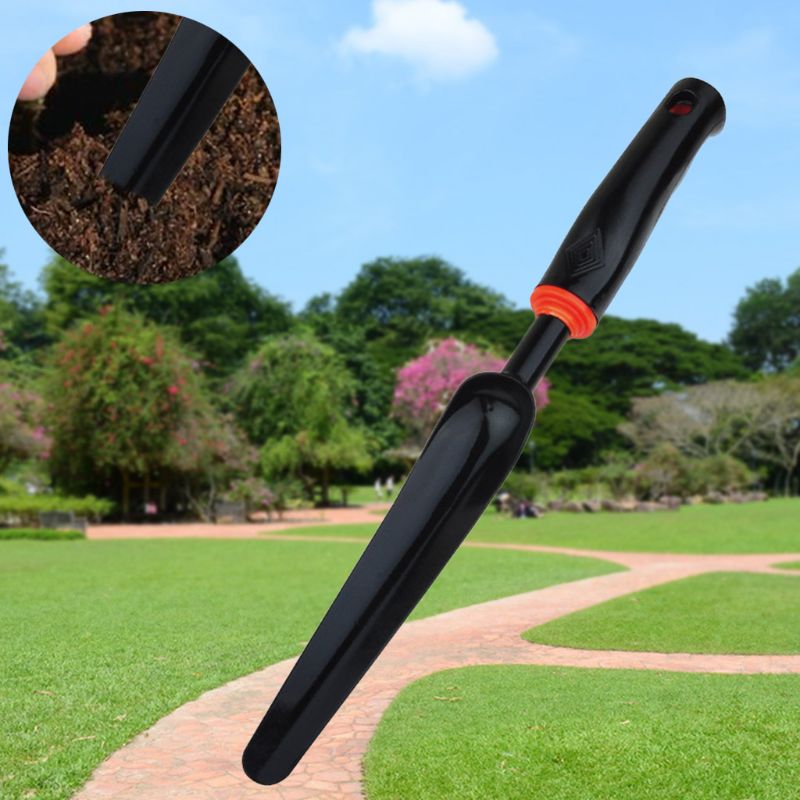 Portabel trädgårdsspetsad ogrässpade spade universal tufft kolstål 63hf