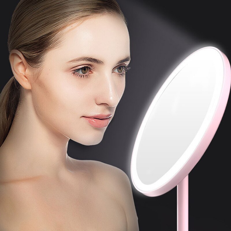 Led Makeup Mirror USB Storage LED Face Mirror Adjustable Touch Dimmer ...