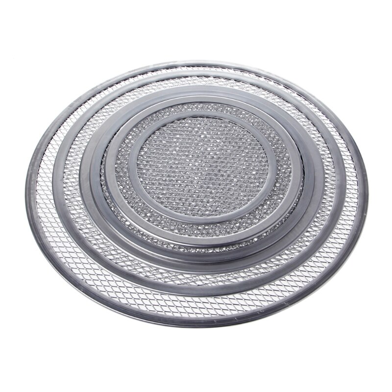 Aluminiumnet grillpizza skærm rundt bageplade netto køkkenredskaber ovne kit  y5le