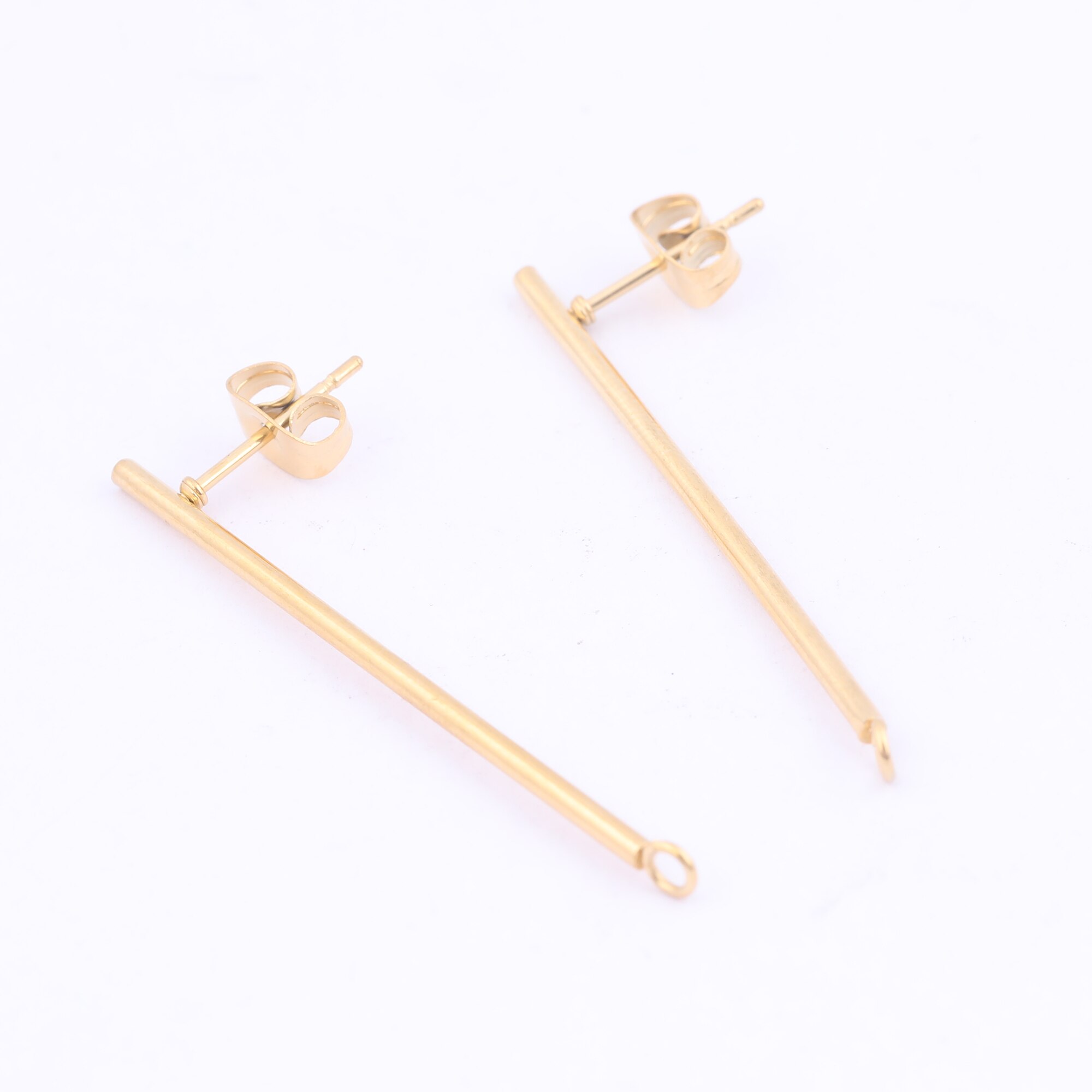 10Pcs Rvs Lange Stok Bar Earring Berichten Vergulde Diy Oor Conectors Voor Sieraden Maken Levert: type 04