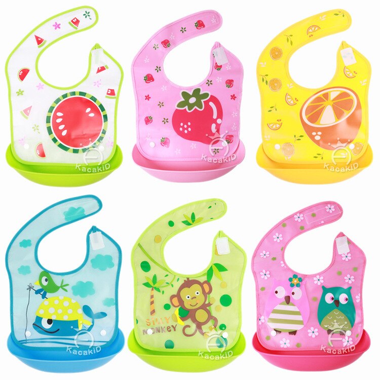 Bavoir bébé en PVC | Bavoir étanche 0-3T de , Bavoir bébé dessin animé, ampoules amovibles, Baberos colorés, Bebes étanches: random