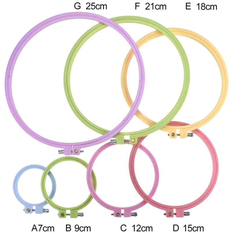 Plastic Embroidery Hoop Ring Frame Cross Verstelbare Naaien Tool Diy Needlecraft Kruissteek Machine Ronde Loop Hand