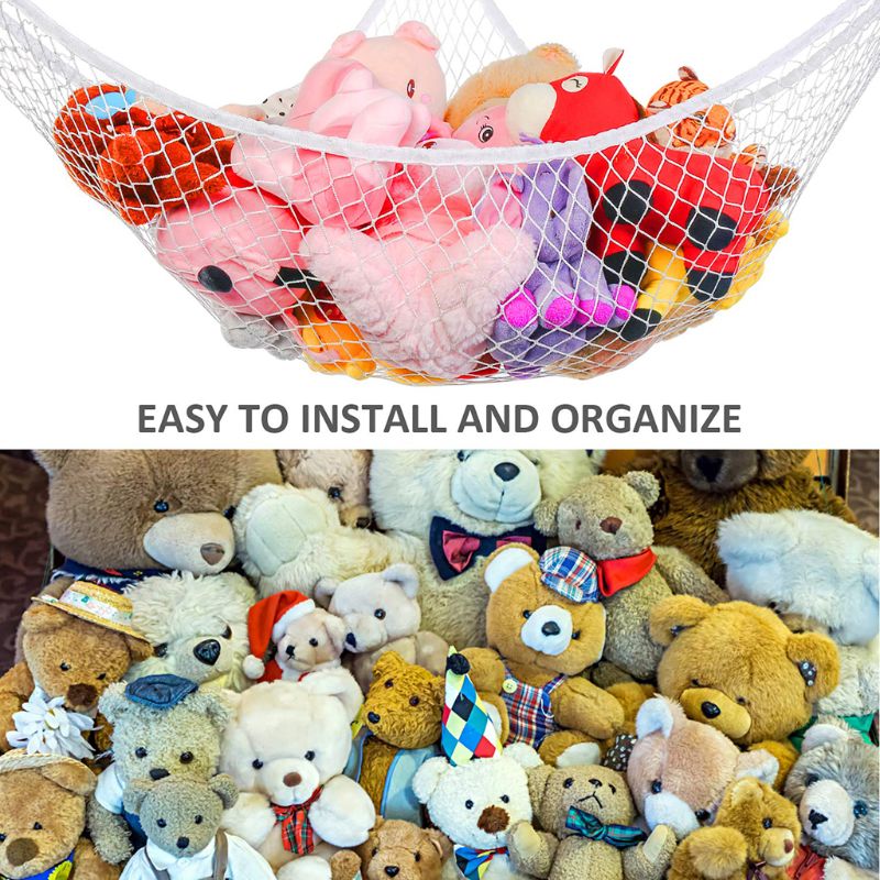 Gittergewebe Netz Spielzeug Hängematte Ecke Kuscheltiere Spielzeug freundlicher Baby Hängende Lagerung Veranstalter 2 Größen