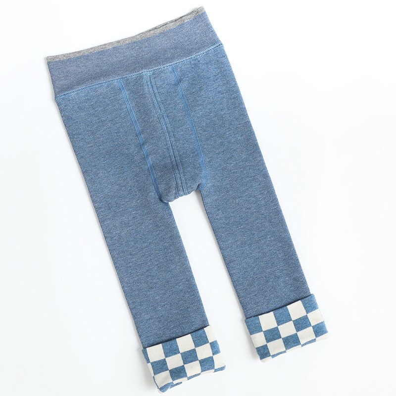 Mallas térmicas de terciopelo para niño y niña, pantalones de celosía gruesos y cálidos, pantalones infantiles para recién nacidos, accesorios para bebé: blue / XS(0-2 years old)