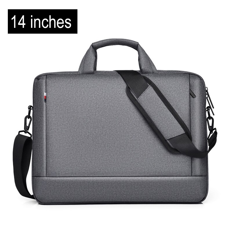 Unisex Oxford Aktentasche Laptop Taschen Business Büro Handtaschen Dokumente Lagerung Tasche Einfarbig Wasserdichte Reisetaschen XA755ZC: 14inch Dark gray