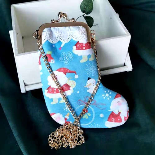 Calcetines de Navidad de fieltro DIY, paquete de Material hecho a mano, botas de Navidad, monedero: plum