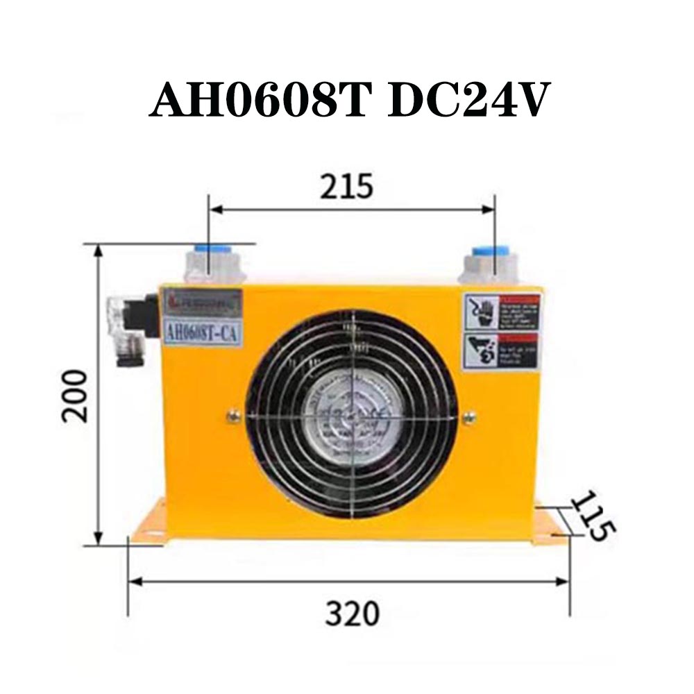 60L/min Hydraulic Air Cooler AH0608T Hardware Tools Air Cooled Oil Radiator Air Cooling Oil Cooler 380V 220V 24V 12V: Dark Grey