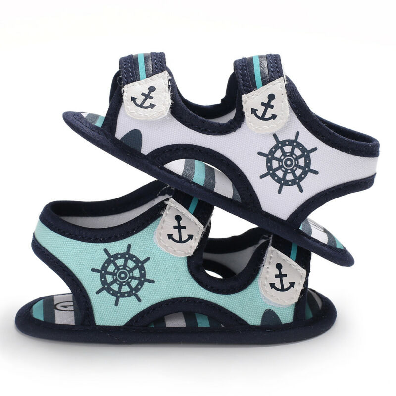 Coole zomerse sandalen voor babyjongens, canvas, zachte zool, peuterschoenen 0-18m