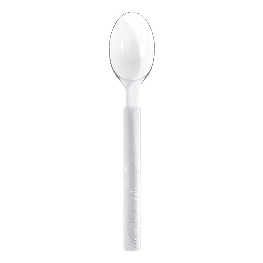 100x Disposable Transparent Plastic Serving Utensils Durable Washable Reusable Parties Events: SPOONS