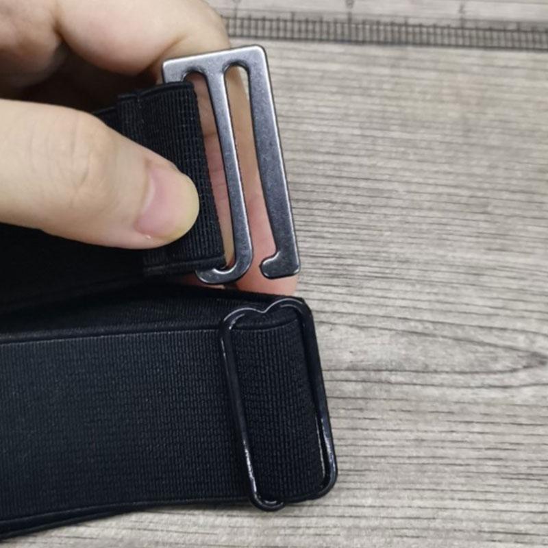 No Show-cinturón elástico Invisible para mujer, correa elástica con hebilla plana para pantalones vaqueros, banda elástica delgada,