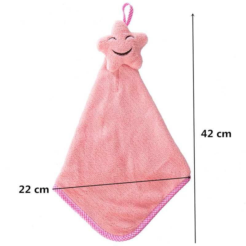 Cartoon Glimlach Handdoek Kinderen Microfiber Hand Droge Handdoek Voor Zachte Pluche Stof Absorberende Hangen Handdoek Keuken Badkamer Gebruik