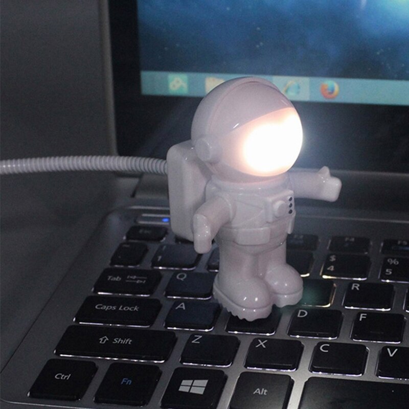 Creatieve Ruimtevaarder Astronaut Led Flexibele Usb Licht Nachtlampje Voor Kinderen Speelgoed Laptop Pc Notebook