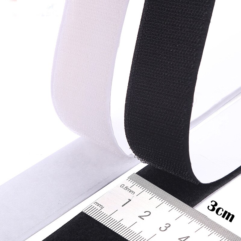 1M/5 M/pairs Sterke Zelfklevende Haak Lus Sluiting Tape Nylon Sticker Magic Klitband Patch Klittenbandsluitingen Lijm Met lijm Voor Diy