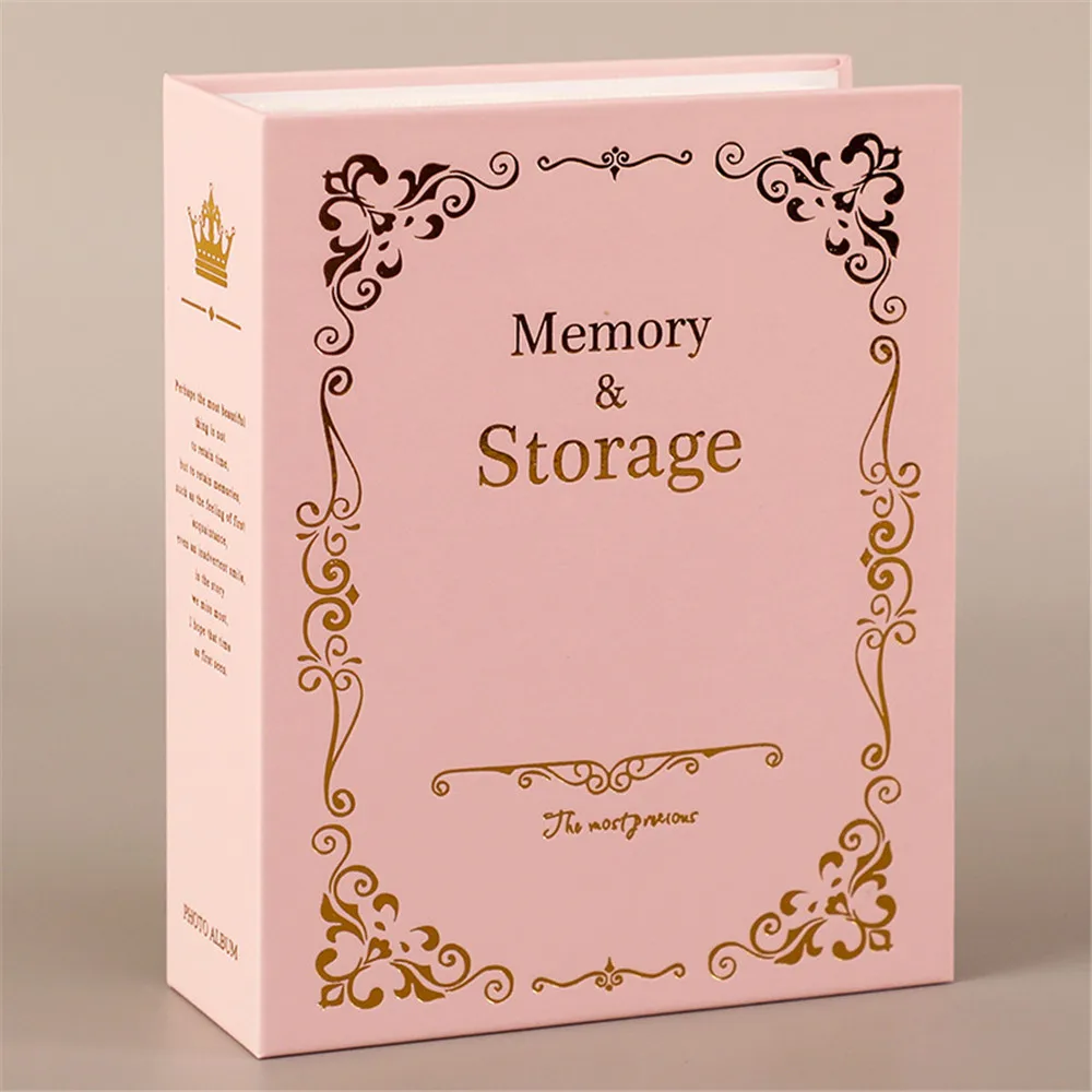100 lommer 6 tommers diy vintage fotoalbum bildeetui oppbevaring scrapbooking bildeetui fotoalbumramme for barn: Rosa