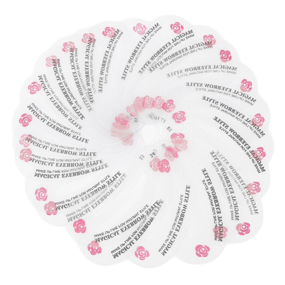 24 Styles Eyebrow Stencils Shaping Grooming Kit Makeup Shaper Set Template Reusable Make Up Tool