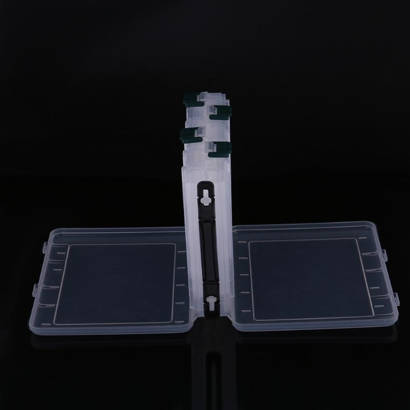 Double Sided Ten Compartment Wooden Shrimp Box Fishing Bait Box Lures Bait Case Transparent Shrimp Fish Tackle Boxes Pesca Iscas