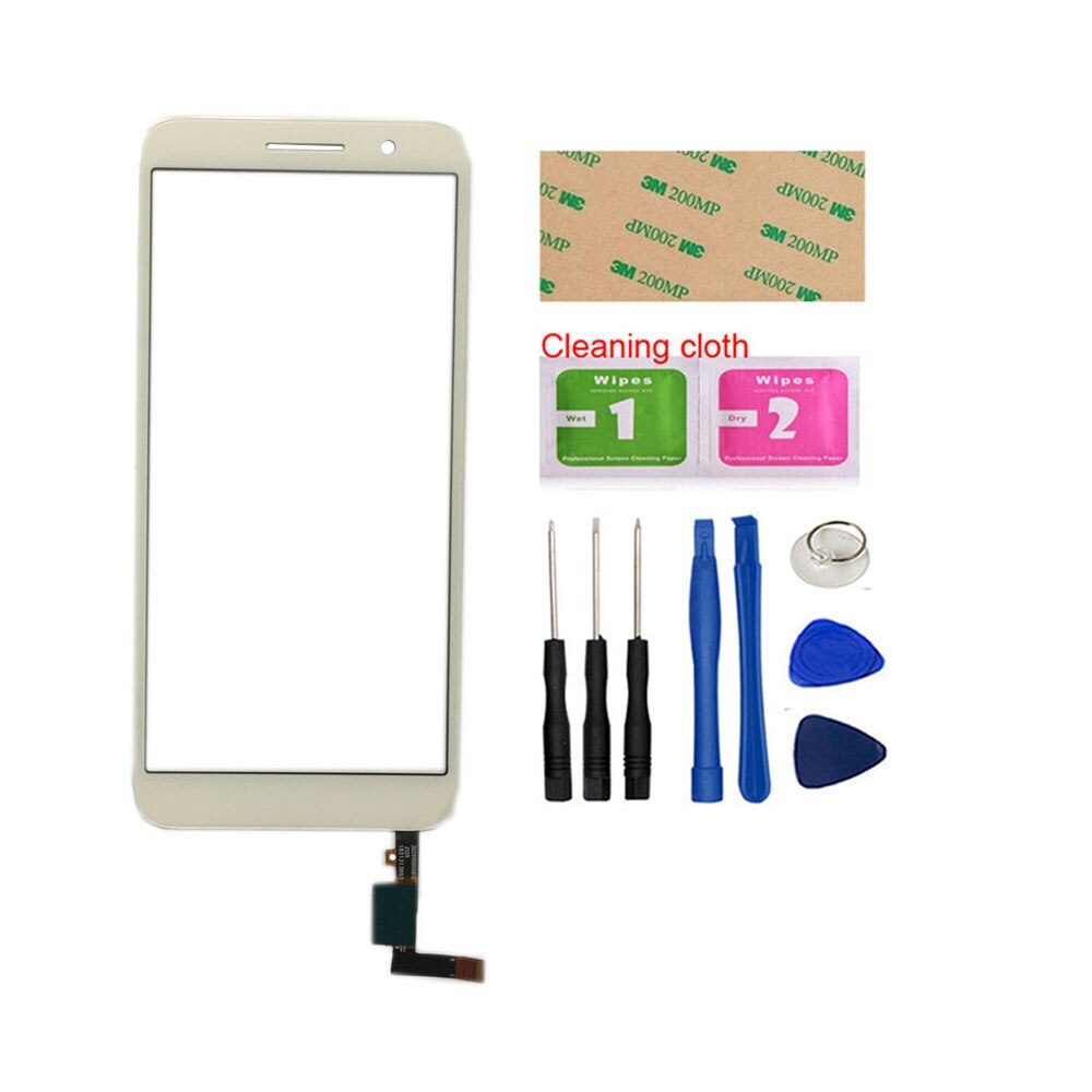 Touchscreen Digitizer Tafel Für Alcatel 1 5033 5033D 5033X 5033Y 5033A 5033J TouchScreen Sensor Werkzeug 3M Kleber Tücher berühren: weiß mit Tools