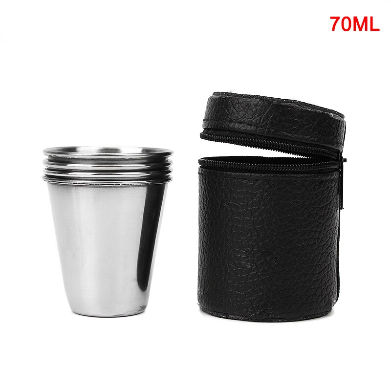 4pz in Acciaio Inox Bere Tazza Tazza di Viaggio Tazza di Caffè Tazza di Tè Tazza di Birra per il Campeggio Vacanza picnic N66