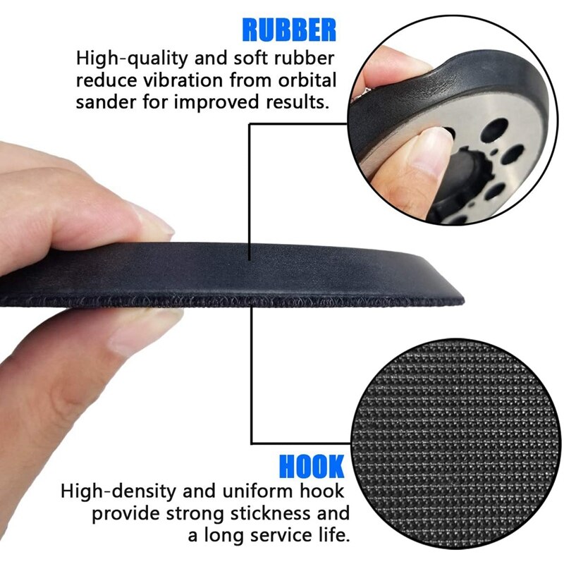 5 Inch Hook-&-Loop Sander Pad with Metal Backing for DeWalt Ran Track Sander - Compatible with Models DWE6421,2Pack