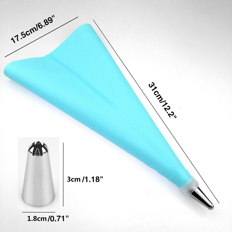 Silicone Forms Icing Piping Nozzles Pastry Bag Pastry Bakeware Baking Tools Fancy Cake Mold Cake Decorating Tools 3/8/14/18pcs: 14pcs blue