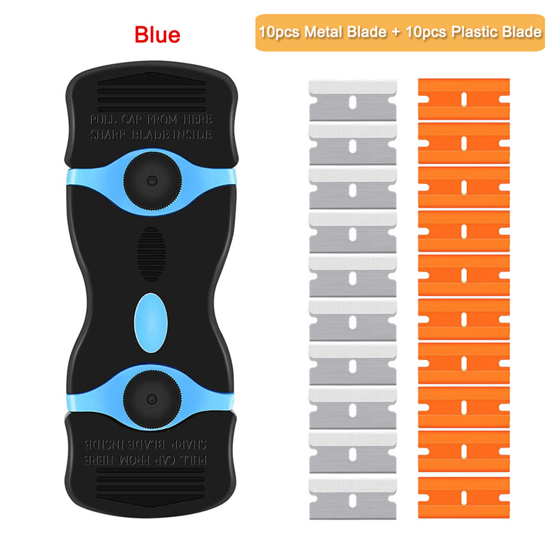 Window Glass Sticker Cleaning Razor Scraper Ceramic Razor Blades Car Tint Oven Vinyl Wrap Glue Squeegee Remover Cleaner Tool
