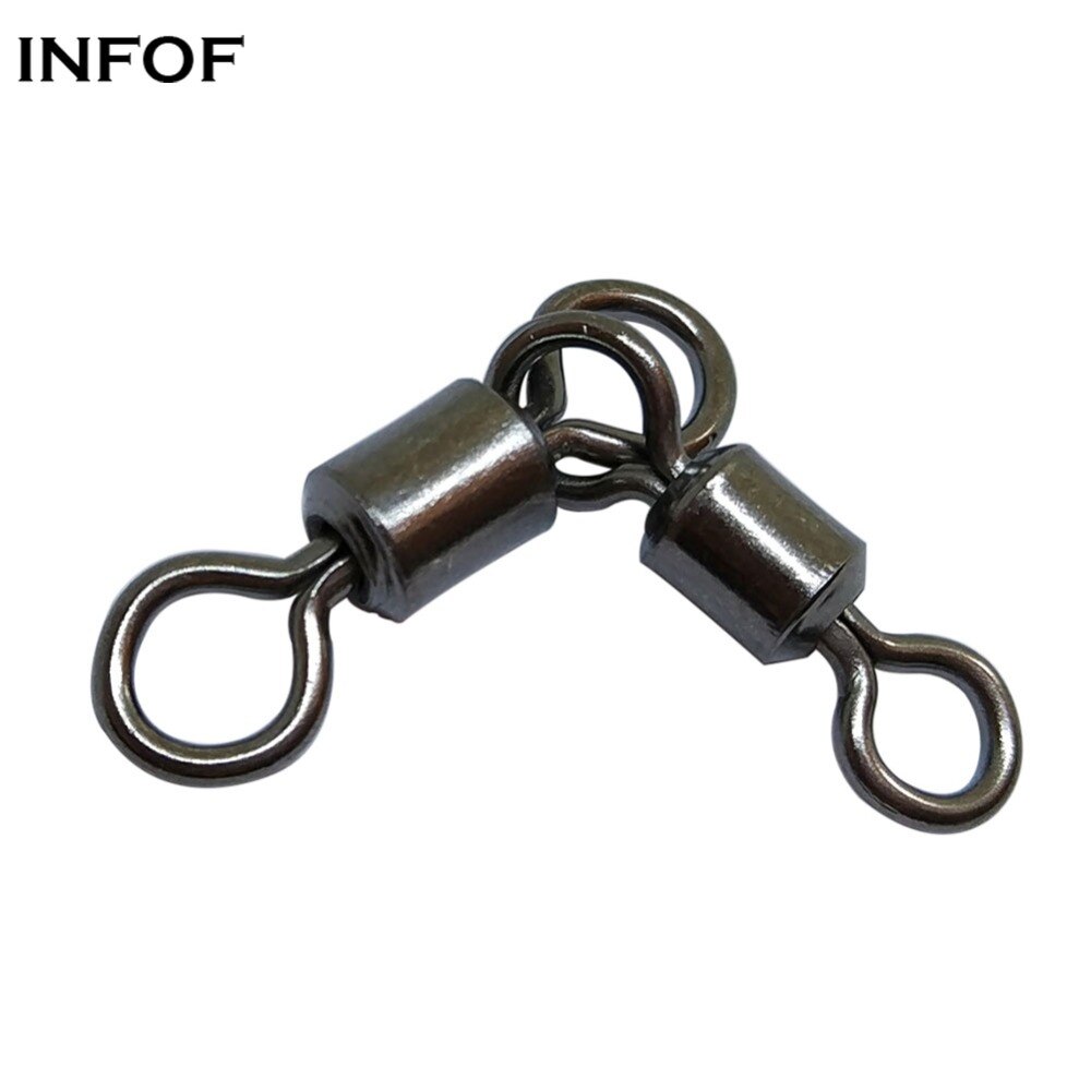 INFOF 200 pcs/lot à Trois Voies Pivotant Connecteur De Pêche Roulement Triangle Joint Pivotant En Acier Inoxydable Terminal S'attaquer