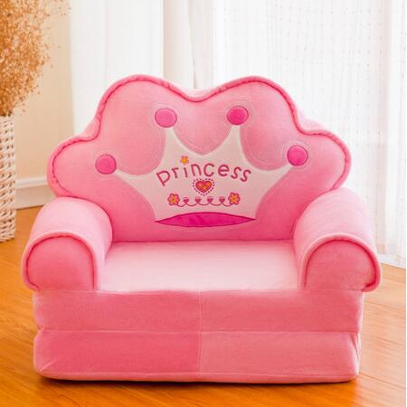 Baby Kids Sofa Alleen Cover Geen Vullen Cartoon Crown Seat Kinderen Stoel Nette Bladerdeeg Huid Peuter Kinderen Cover Voor Sofa vouwen: 2