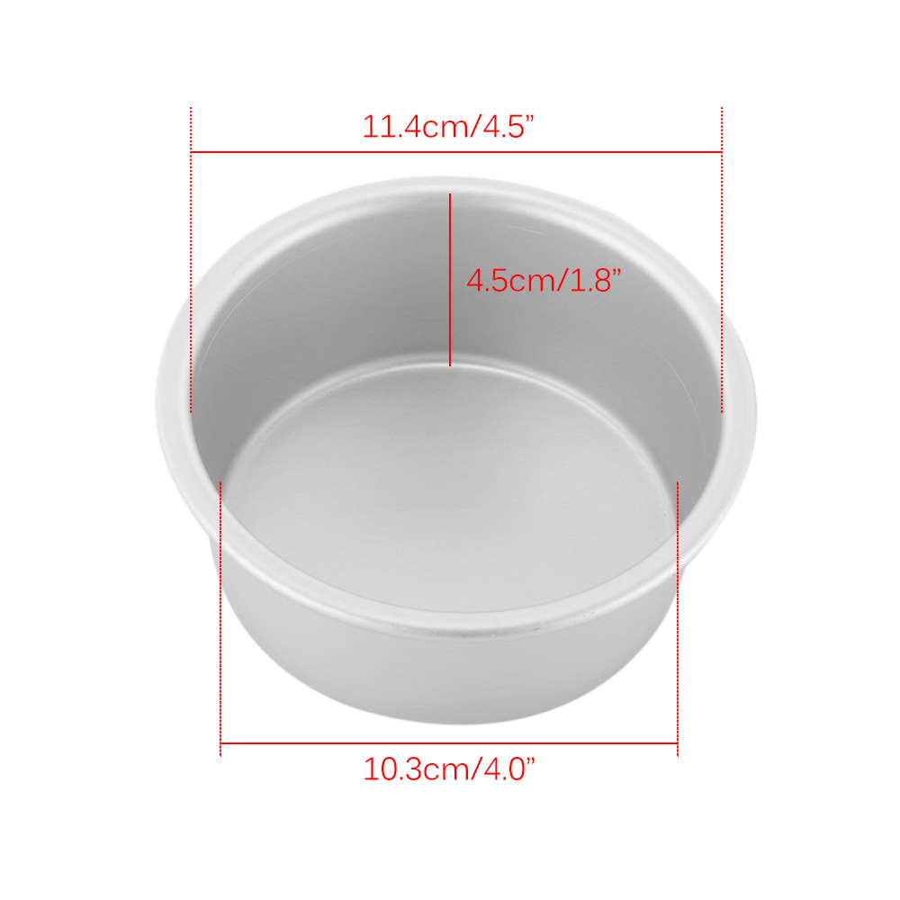 4 " aluminiumslegering rund kage-bageform blikform bakke bageware-værktøj rund kageform