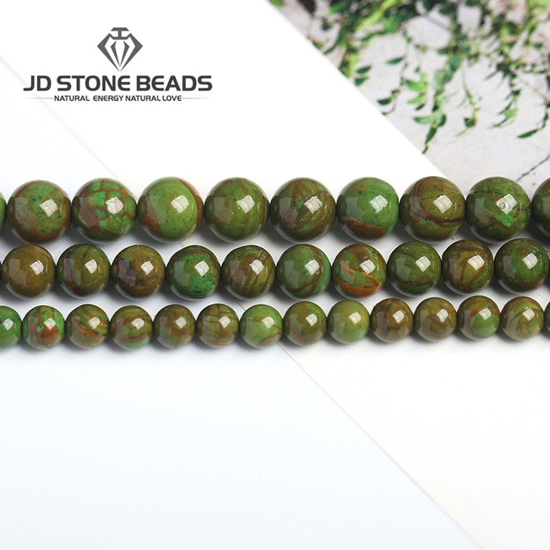 Green Picture Jade Sales GEMtone Beads Phoenix Jade Bead Accessory For Jewelry Making China Factory Price