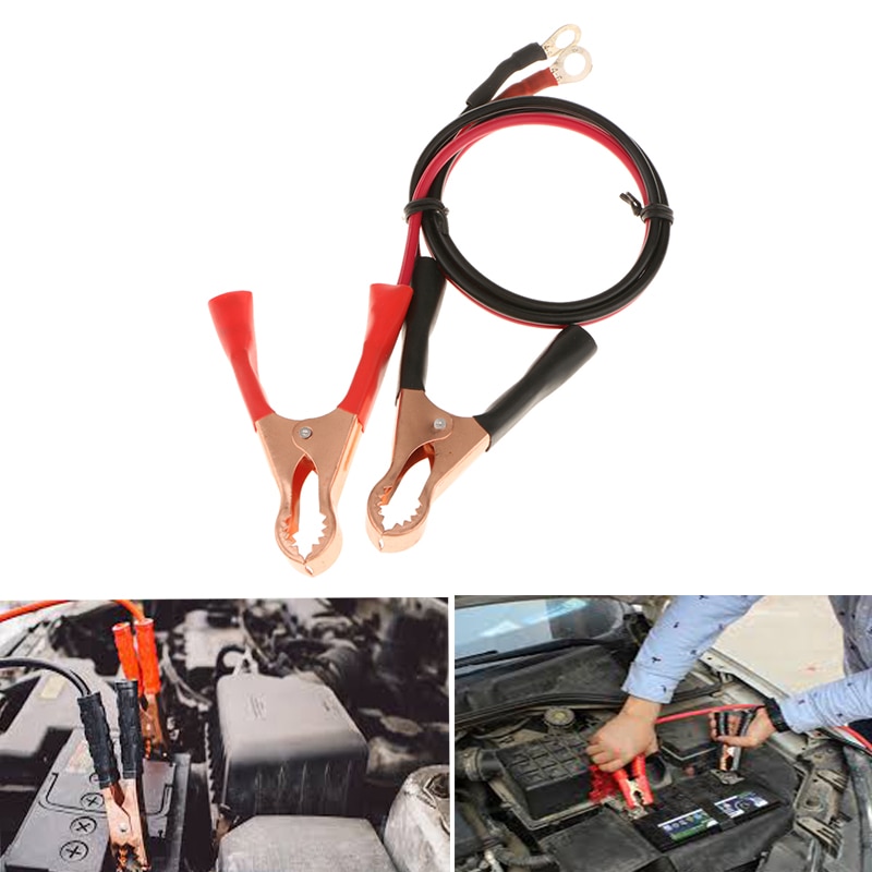 2 Stuks 12V 50A Batterij Terminal Alligator Klem Kabel Clip Voor Auto Zwart + Rood Schade Aan Apparaten plastic En Koper