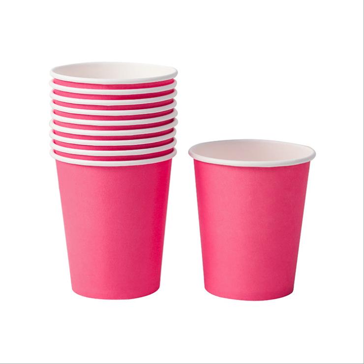 10 sztuk/zestaw jednokolorowe kubki jednorazowe 250ML papier typu kraft sok kubek do mleka środowiskowe zdrowie zaopatrzenie firm: T