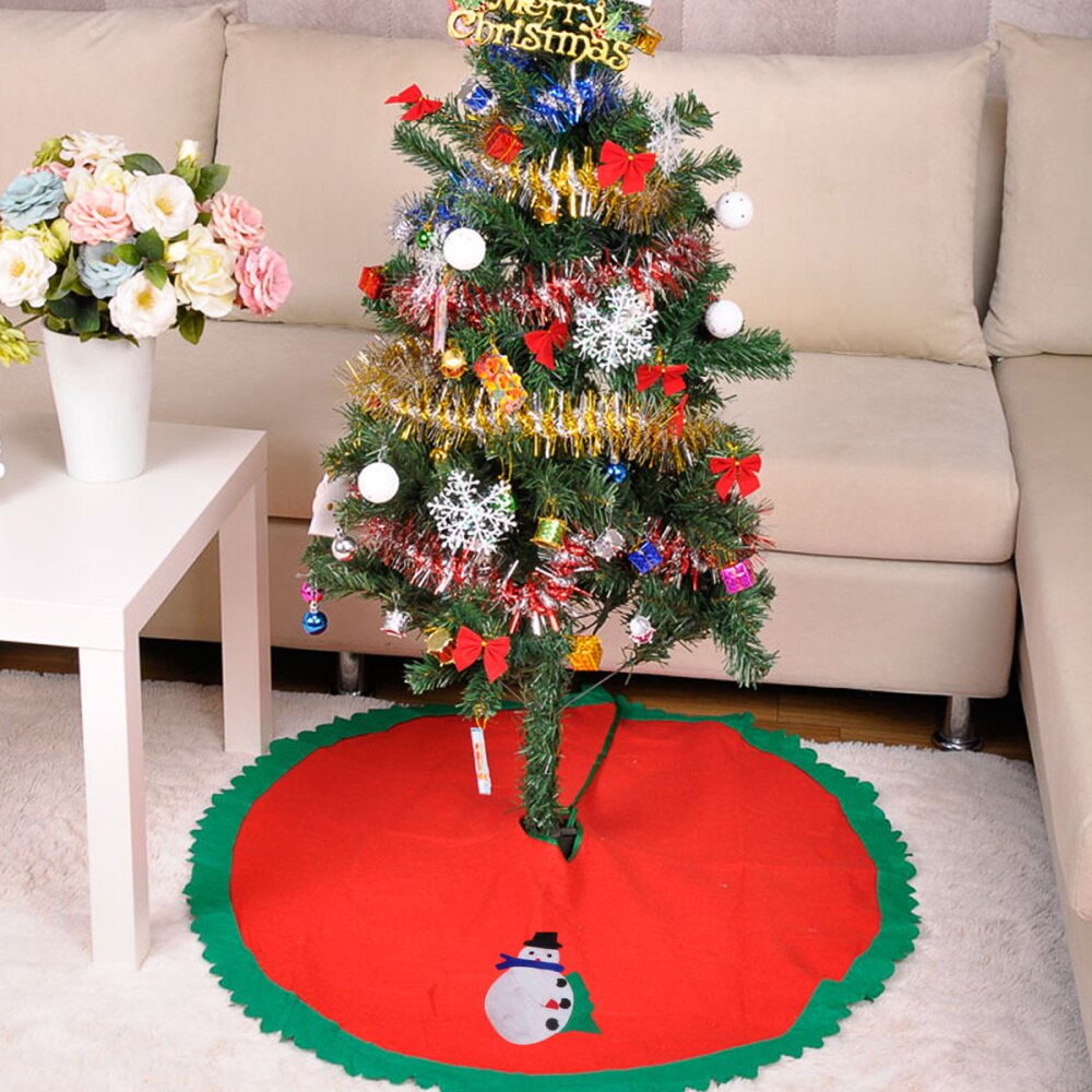 1Pc Christmas Tree Skirt Decorative Props Party Tree Apron Floor Ornaments
