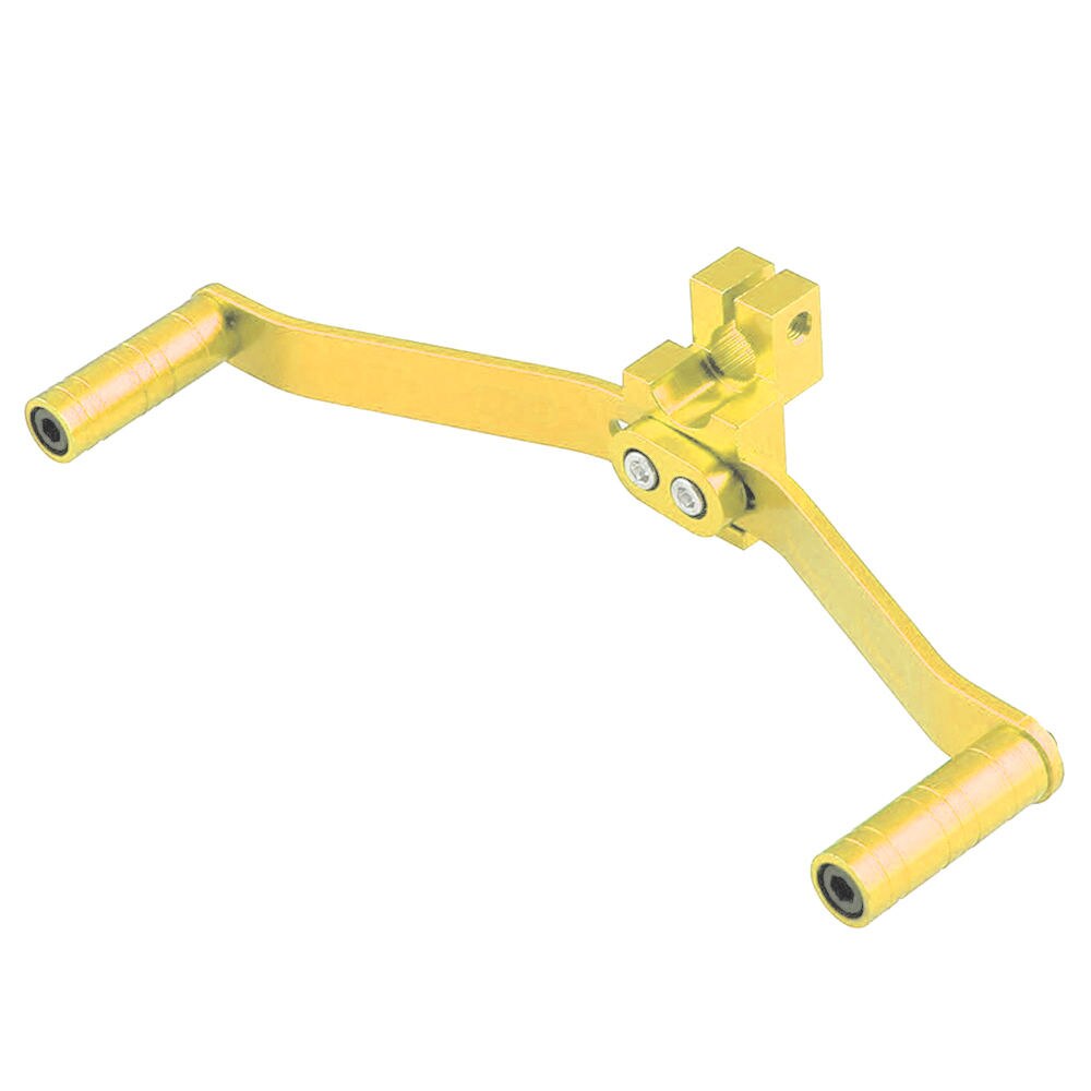 Universal Motorcycle Dual 2 Way Gear Shift Lever Footrest Pedal Shifter Motocross Buggy Welding Double-headed Shift Lever: Gold