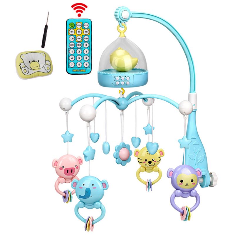 Baby Musical Crib Rattle Cot Mobile Stars Dreams Light Flash Nusery Lullaby Toy Q6PD: 1