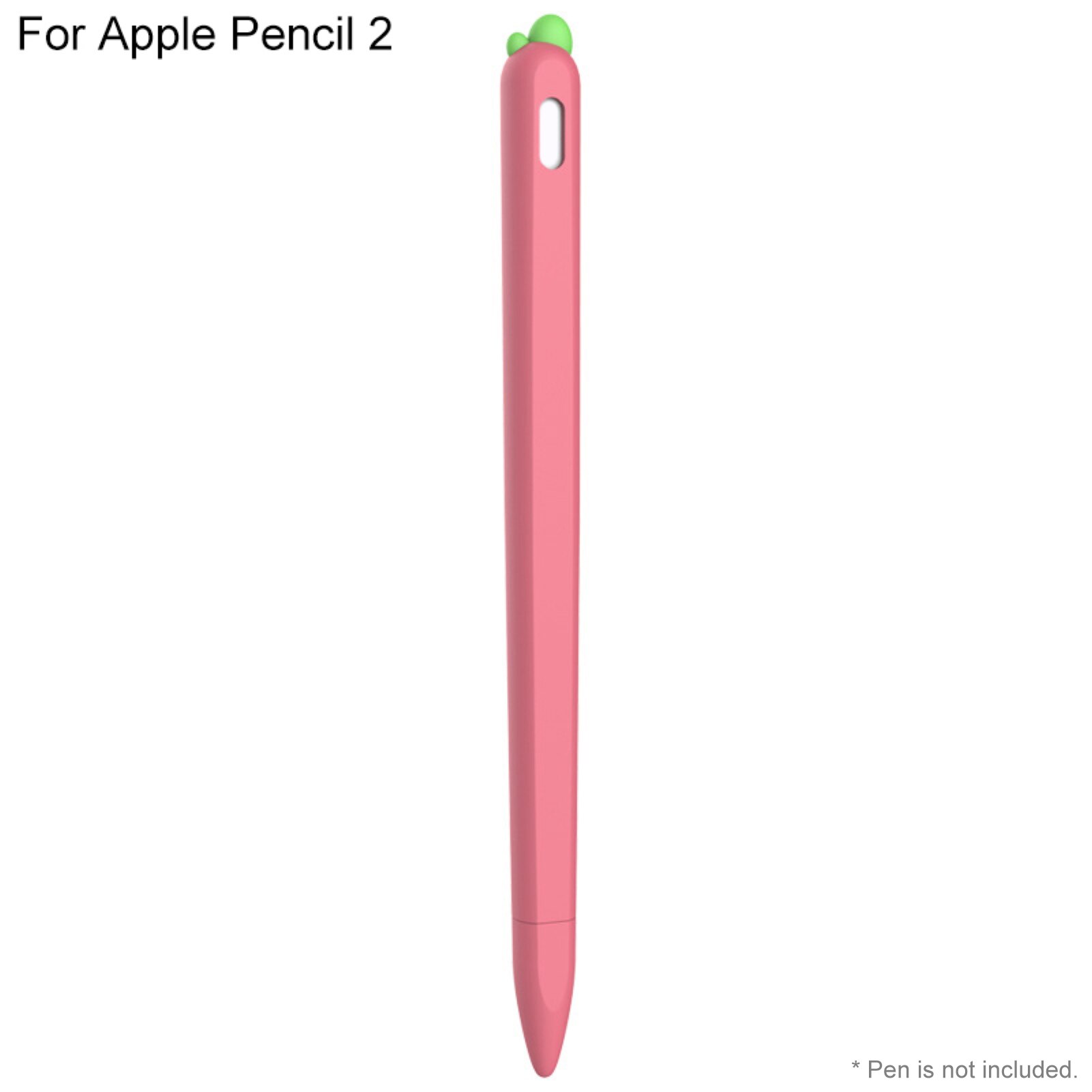 Tegneserie gulrot silikon stylus pennetui med pennedeksel anti-ripe stylus penn beskyttende ermetrekk til apple blyant 1/2: F for epleblyant 2