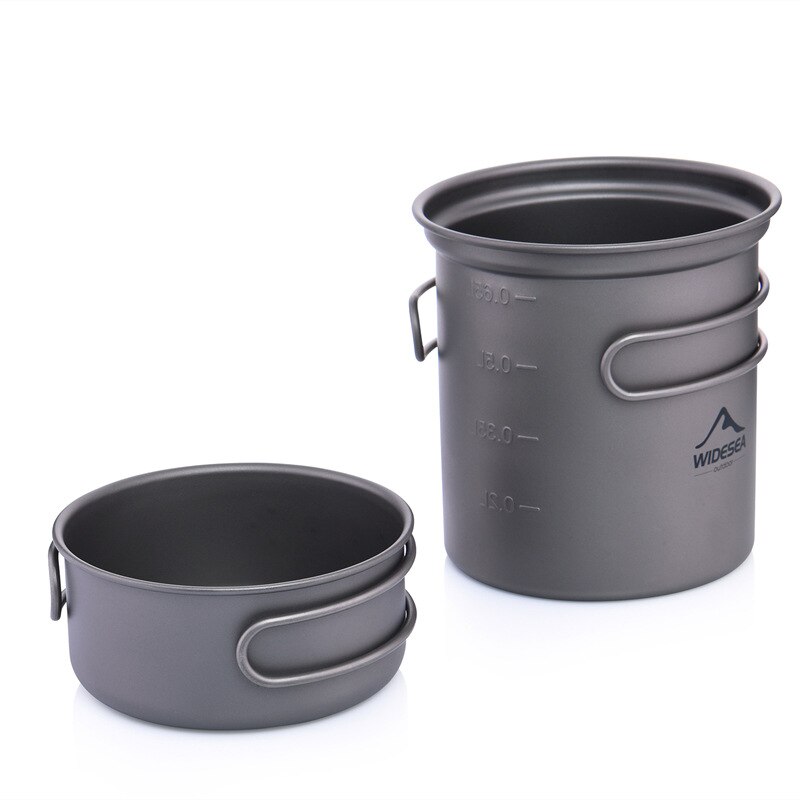 Widesea Titanium Camping Kookgerei Outdoor Set Camping Benodigdheden Pot Wandelen Trekking Reizen Diner Set