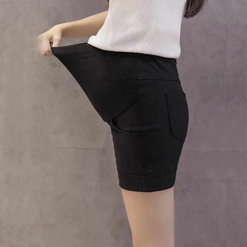 Gravide korte bukser capris sommer gravide tøj gravide shorts mave hæklet bomuld gravid tøj leggings lommer