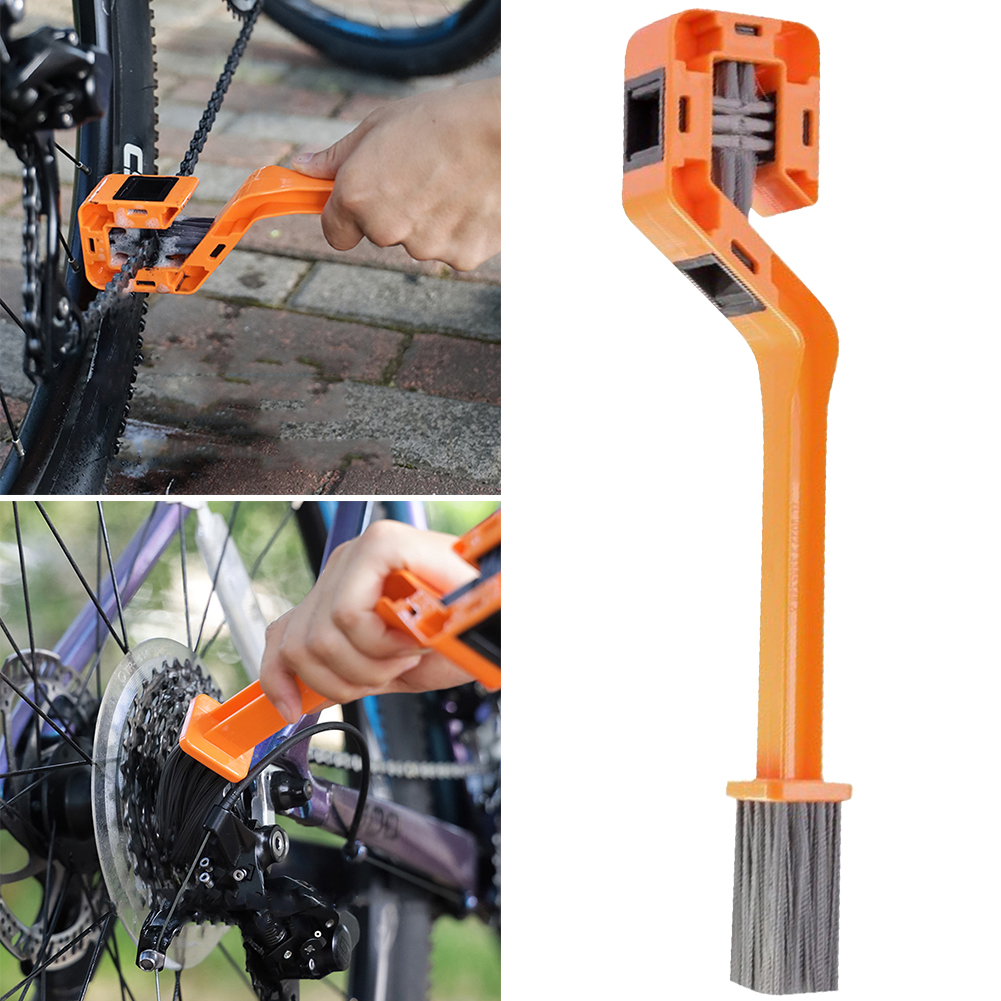 Fiets Ketting Cleaner Motorfiets Racefiets Ketting Reinigingsborstel Dubbelkop Fiets Ketting Wasmachine Cleaner Gear Ketting Detaillering Borstel