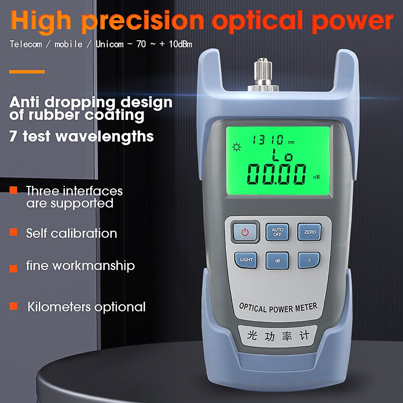 COMPTYCO high-precision AUA-9 Optical Power Meter Fiber Optical Cable Tester -70dBm~+10dBm SC/FC 2 kinds interface Connector