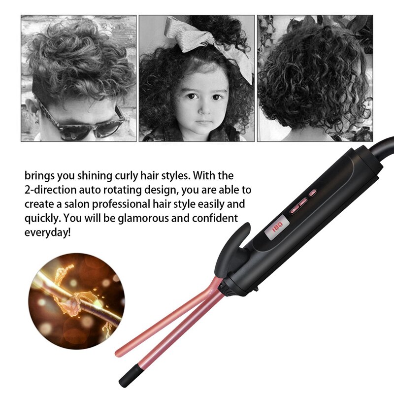 EU Plug 9mm Curling Iron Curler ic Care Beauty Styling Tools Curly Hair Artifact Automatic Curly Hair Versatile