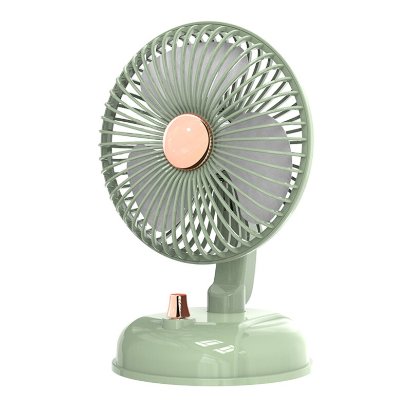USB Oscillation Fan Mini Desk Fan Small Quiet Table Fan Stepless Wind Speeds Type C Rechargeable Personal Fans T84C: Green