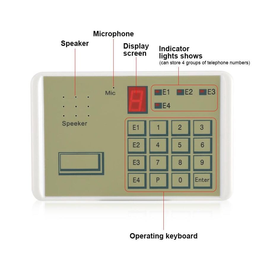 12v kablet telefon stemme auto-oppringing oppringing innbruddssikkerhet hus alarmsystem