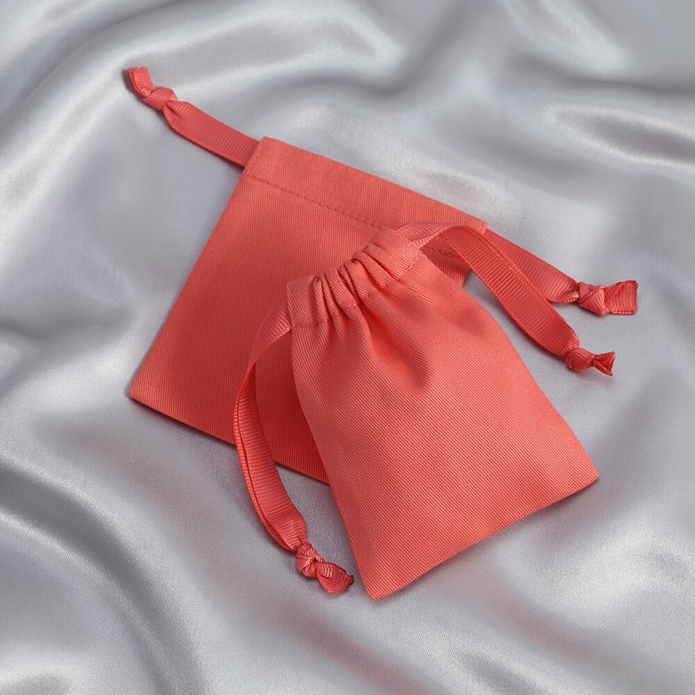 20Pcs Sieraden Pakket Pouch Katoenen Canvas Tassen Met Lint Kleine Ketting Earring Verpakking Pouch Wedding Favor Bag