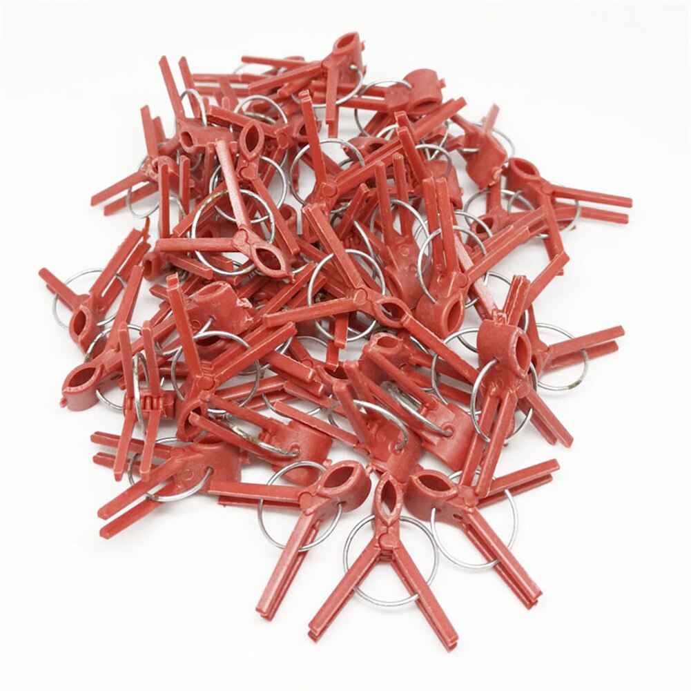 50pc Plastic Plant Support Clips Clamps For Plants Hanging Vine Garden Greenhouse Vegetables Tomatoes Clips Garden Graft Clip