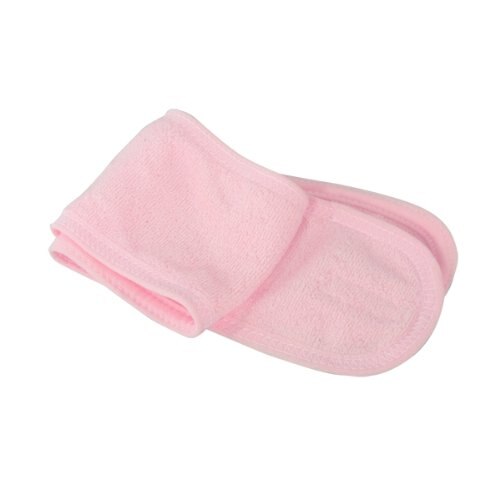Pink vask ansigt makeup spa stretch elastisk justerbart blødt pandebånd hårbånd: Default Title