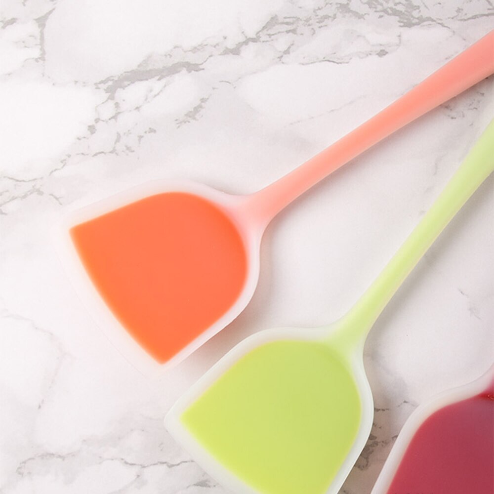 Silicone Spatula Beef Meat Egg Kitchen Scraper Wide Pizza Shovel Non-stick Turners Food Lifters Home Cooking Utensils 5 Colors