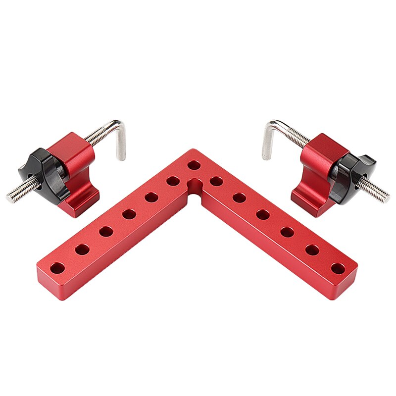 2 Set Woodworking Precision Clamping Square L-Shaped Auxiliary Fixture Splicing Board Positioning Panel Clip Carpenter Ruler