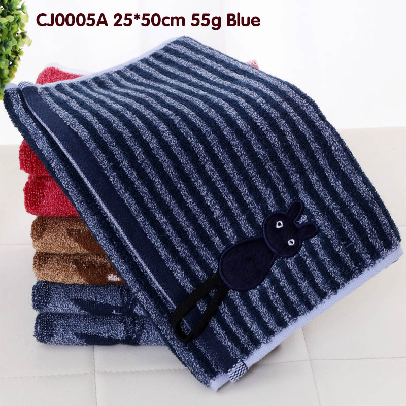 Thee handdoek katoen kind-handdoek Mode cartoon kat handdoeken gezicht handdoek Diepe kleur: CJ0005A Blue