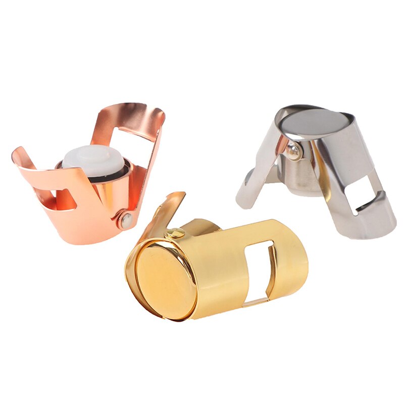 1PC Stainless Steel Bottle Cap Champagne Red Wine Silica Gel Preservation Cap