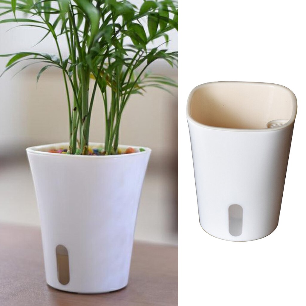 Double Layers Flower Planter Pot Self Watering Planter Flower Pot Balcony Decor